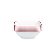 Corelle Splendor 22 oz Square Glass Cereal/Soup Bowl Set of 6