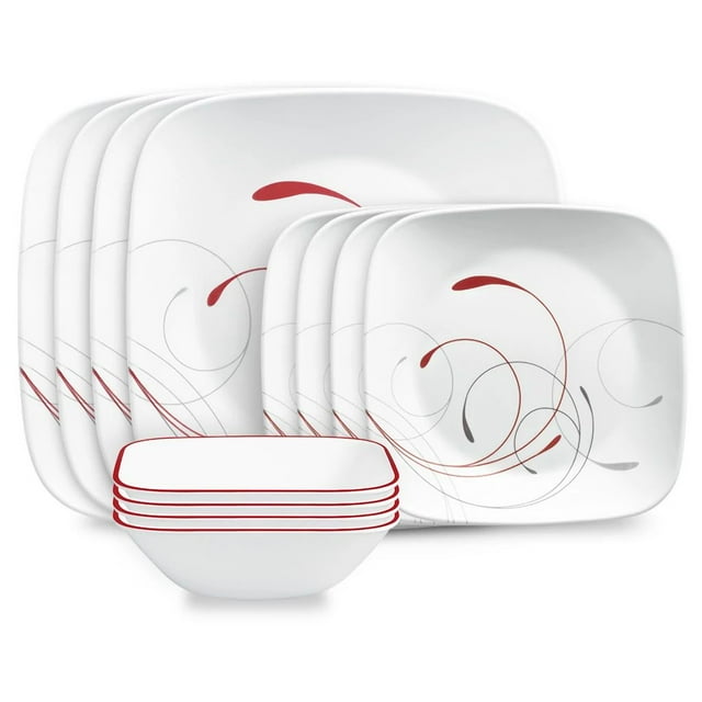 Corelle Splendor Square 12piece Dinner Set, Corningware Dishes