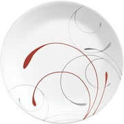 Corelle Splendor, White and Red Round Dinner Plate, 10.25"
