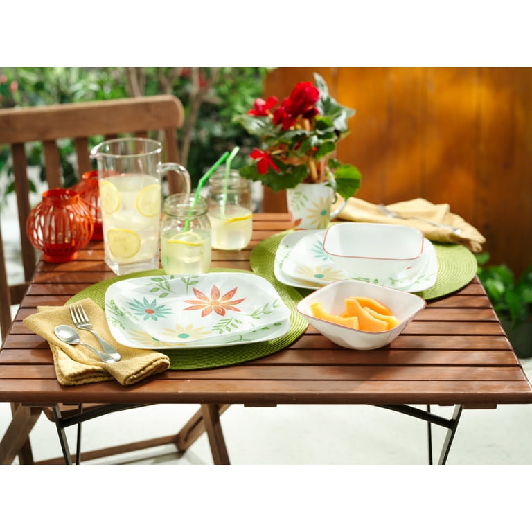 Corelle Ware Corelle 16 Piece Set Walmart Thyme Blue Dishes