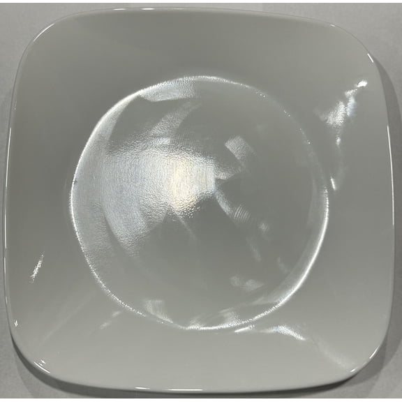 Corelle Pure White Square Lunch Plate, 9" (Pack of 8)