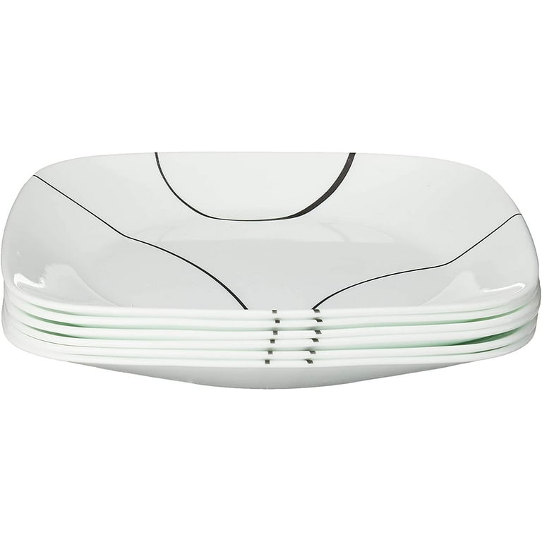 Corelle Square Simple Lines 9-Inch Plate Set (6-Piece) Lunch