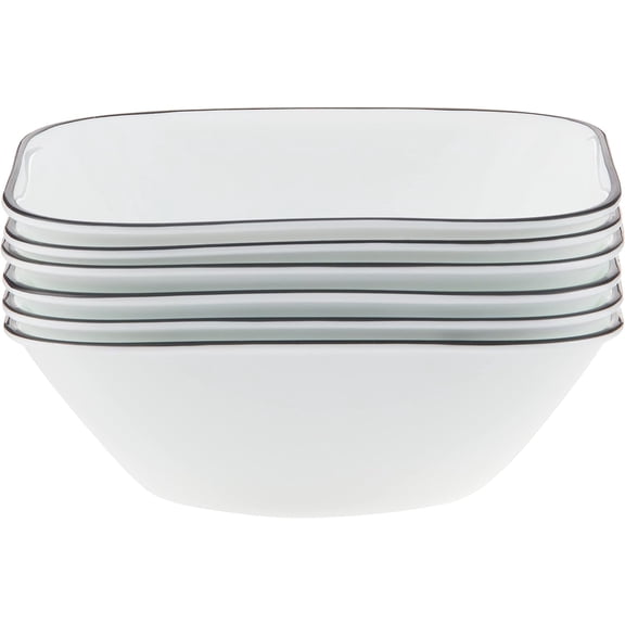 Corelle® Square Simple Lines, Soup Bowl, Set of 6