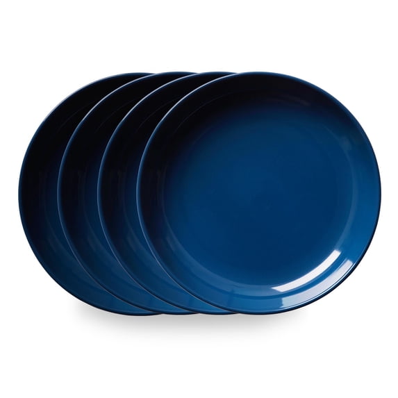 Corelle Stoneware 4-Piece Set of 30 oz Pasta Bowls, Service for 4, Navy Blue