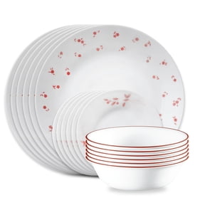 Corelle Sweet Flora 18-Piece Glass Dinnerware Set (Service for 6)