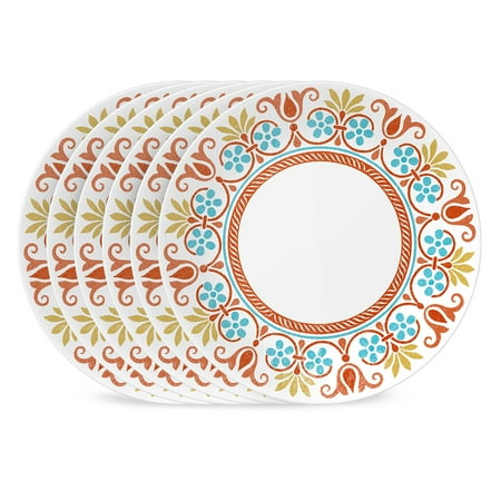 Corelle Terracotta Dreams 10.25" Glass Dinner Plate (Set of 6)