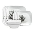 thumbnail image 1 of Corelle Timber Shadows 12-Piece Square Glass Dinnerware Set (Service for 4), 1 of 5