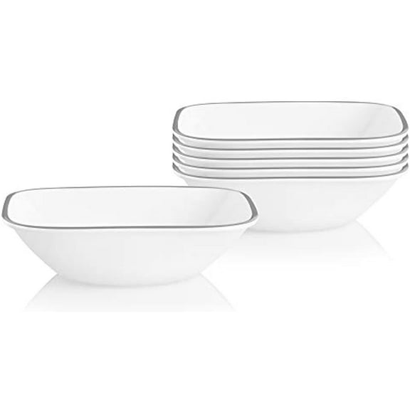 Corelle Urban Arc 22 oz Square Glass Cereal/Soup Bowl (Set of 6)