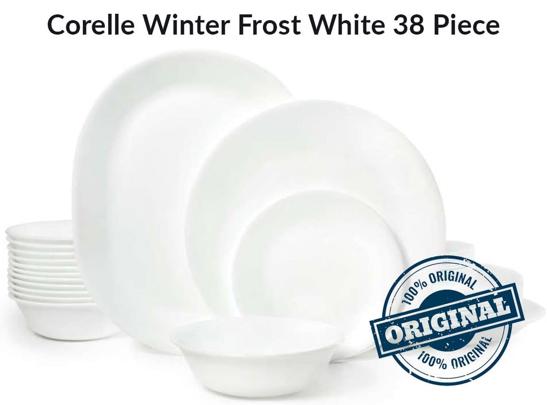 Corelle Winter Frost White, 12 Piece, Dinnerware Set