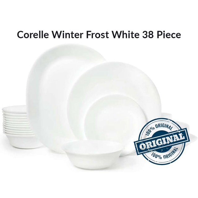 Corelle Vitrelle 38Piece Service for 12 Dinnerware Set, Triple Layer