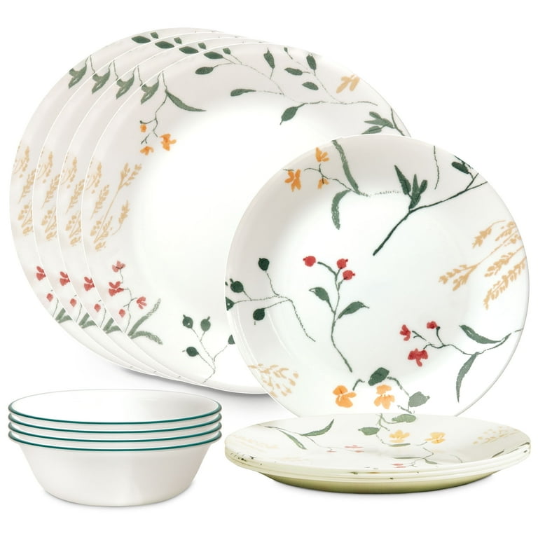 Corelle Wildflower Scatter 12-Piece Dinnerware Set for 4 - Walmart.com