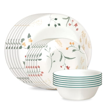 Corelle Wildflower Scatter 18-Piece Glass Dinnerware Set (Service for 6)