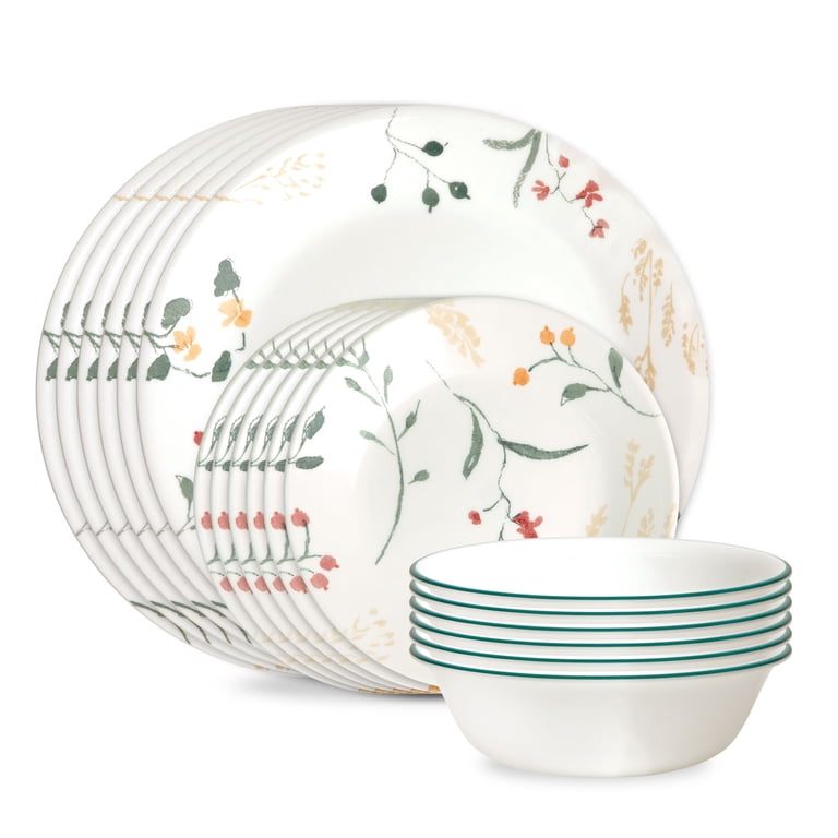 Corelle, Dinnerware Set, Wildflower Scatter, Service for 6