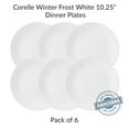 thumbnail image 1 of Corelle Winter Frost White 10.25" Dinner Plates, Vitrelle Glass, 6-pack, 1 of 5