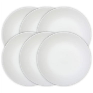 Corelle Winter Frost White 10.25" Glass Dinner Plate (Set of 6)