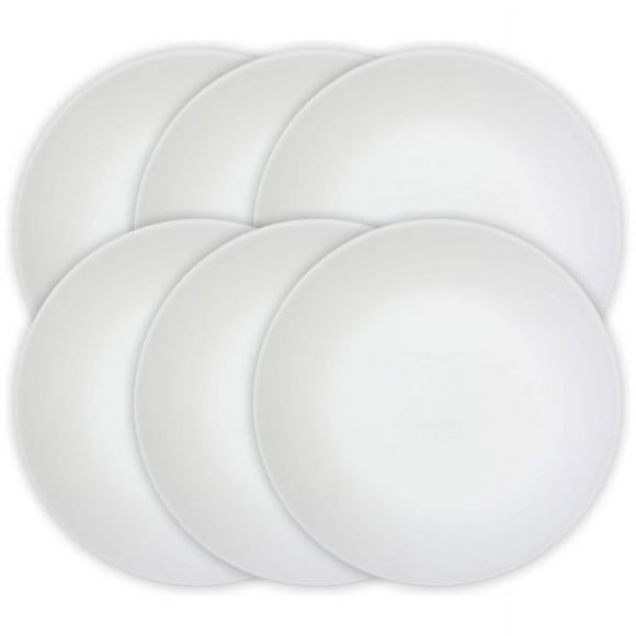 Corelle Winter Frost White 10.25" Glass Dinner Plate (Set of 6)