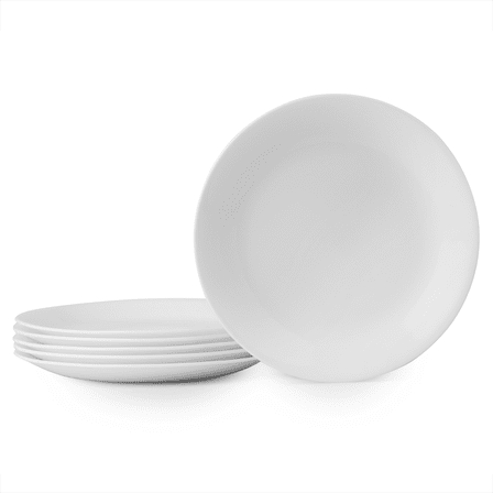 Corelle Winter Frost White 10.25" Glass Dinner Plate (Set of 6)