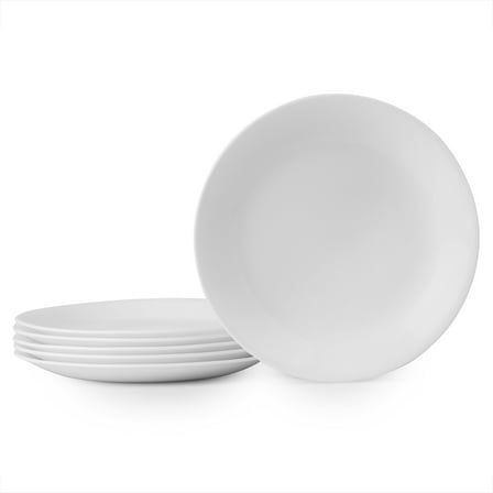 Corelle Winter Frost White 8.5" Glass Salad Plate (Set of 6)