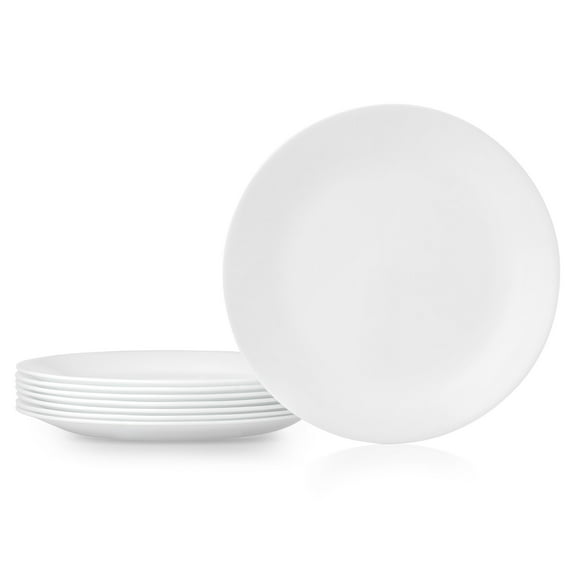 Corelle Winter Frost White, Round Dinner Plate, Set of 6