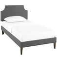 thumbnail image 1 of Modway Corene Twin Fabric Platform Bed with Squared Tapered Legs in Gray, 1 of 5