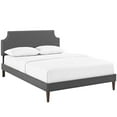 thumbnail image 1 of Modway Corene Full Fabric Platform Bed with Squared Tapered Legs in Gray, 1 of 6