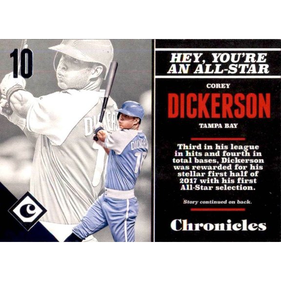 Corey Dickerson #60 Chronicles Panini Base Set Tampa Bay Rays Baseball Card Tampa Bay Rays MLB Baseball Trading Card