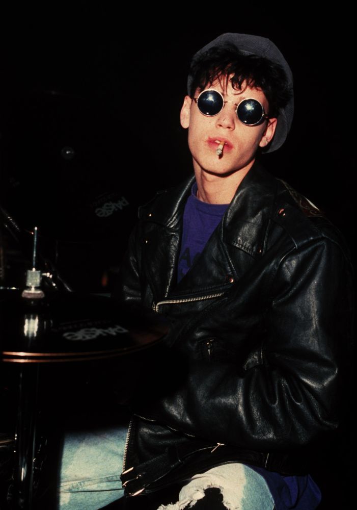 Corey Haim on the set of Michael Damian's Video "Rock On" from the