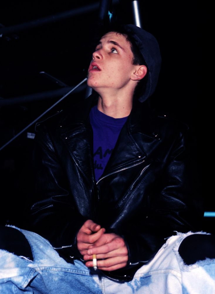 Corey Haim on the set of Michael Damian's Video "Rock On" from the
