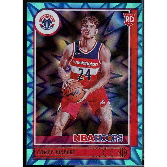 Corey Kispert Rookie Card 2021-22 Hoops Teal Explosion #212