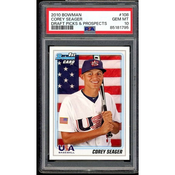 Corey Seager Rookie Card 2010 Bowman Draft Picks Prospects #108
