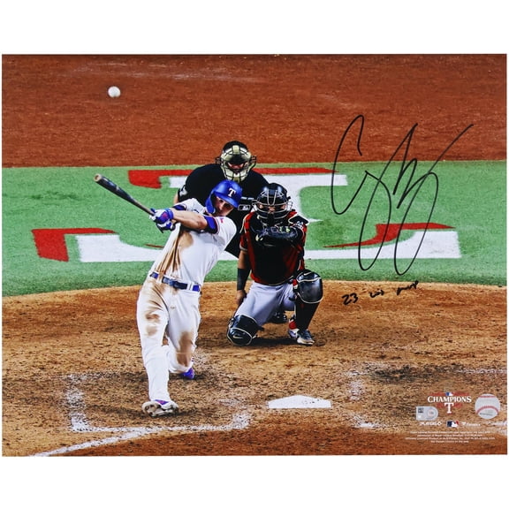 Corey Seager Texas Rangers 2023 MLB World Series Champions Autographed 16" x 20" World Series Hitting Spotlight Photograph with "23 WS MVP" Inscription - Fanatics Authentic Certified