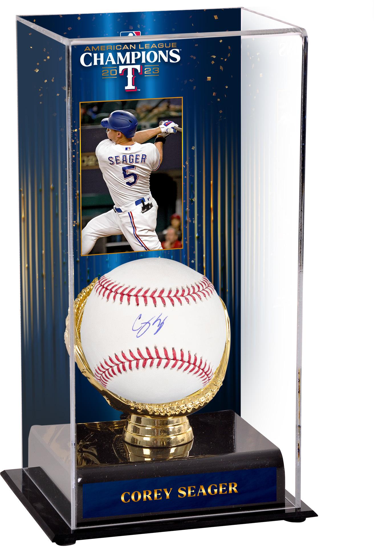 Corey Seager Texas Rangers Autographed Baseball and 2023 American