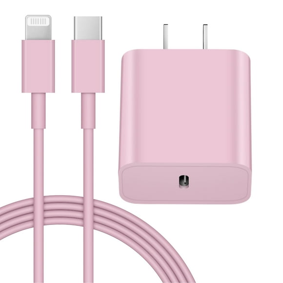 iPhone 14 11 12 13 Fast Charger-20W PD USB C Wall Charger with 6FT Fast Charging Cable Compatible for iPhone 14/13/12/11/Pro/Pro Max/Mini/Xs Max/XR/X-Pink