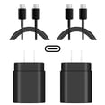 thumbnail image 1 of Coreykin USB C Super Fast Wall Charger-2-Pack 25W USB-C Fast Charger-6Ft Type C to Type C Cable for Samsung Galaxy S23/S22/S22 Ultra/S22+/S21 Ultra/S21+/S21/S20 Ultra/Note 20 Ultra/Note 10+/Not 10, 1 of 7