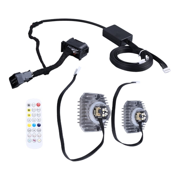 Corfhy 2PCS Yellow LED DRL HID Headlight Module Control Unit with RGBW Controller for BMW 5er G30 F90 M5 G31 G38 G32 GT 2015-2020 Replace 63117214939 63117214940 BF0216230024
