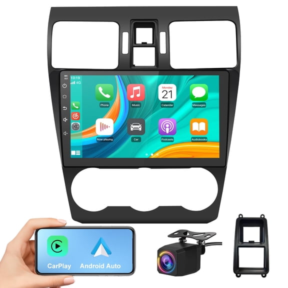 Corfhy Android 15 Car Radio Stereo Compatible with Subaru Forester WRX Impreza 2013-2015, 9-Inch with Wireless CarPlay & Android Auto,GPS Navi, Bluetooth,4+64G