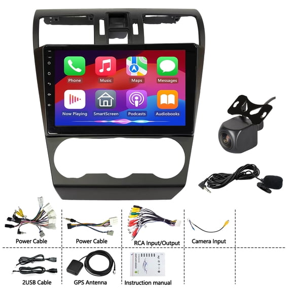 Corfhy Android 15 Car Radio Stereo for Subaru Forester WRX Impreza 2015-2018, 9-Inch with Wireless CarPlay & Android Auto Built-in GPS Navigation, 4+64G