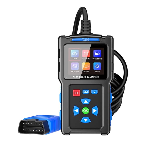 Corfhy OBD2 Scanner Diagnostic Tool for All OBD II Protocol Vehicles for Cars That Check Engine Light Emissions Readiness Read and Clears Vehicle Error Codes 2.4 Inch TFT Screen Multilingual