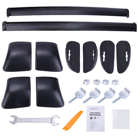 Corfhy Roof Rails Cross Bars for M-odel Y 2020-2024 Universal Roof Rack Cargo Crossbars Black Horizontal Car Roof Rack Cross Bars Rail Carrier Rooftop Luggage Spare Parts without Lock