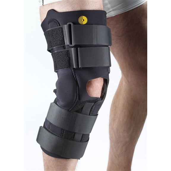 Corflex 13" Knee Wrap Anterior Closure w/ R.O.M Hinge, 3/16" Op Pop - Medium