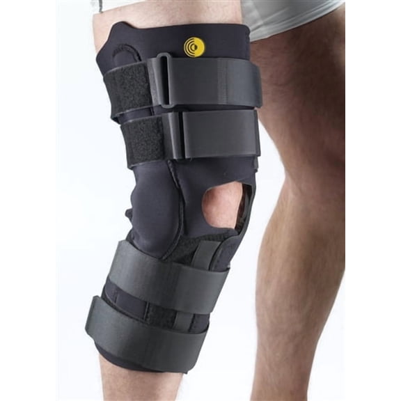 Corflex 13" Knee Wrap Anterior Closure w/ R.O.M Hinge, 3/16" Op Pop - Small