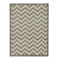 thumbnail image 1 of Corfu Chevron Grey Cream Area Rug 44" x 6" Polypropylene Geometric Design, 1 of 6