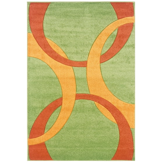 Corfu Collection Lime & Goldenrod 5 x 7.7 Rug