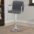 thumbnail image 1 of Corfu Contemporary Bar Stool With Arm In Gray - Saltoro Sherpi, 1 of 6