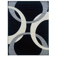 thumbnail image 1 of Corfu Loftus 44" x 6 Black Grey Rug Geometric Pattern Polypropylene Easy Care, 1 of 3
