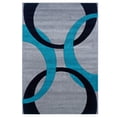 thumbnail image 1 of Corfu Power Loomed 1'10" x 2'10" Rug, Grey/Turquoise, 1 of 2