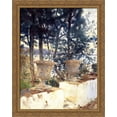 thumbnail image 1 of Corfu: The Terrace 28x36 Large Gold Ornate Wood Framed Canvas Art by John Singer Sargent, 1 of 2