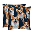 thumbnail image 1 of Corgi 2-Pack Velvet Throw Pillow Covers with Unique Patterns, Set of 2 Decorative Throw Pillow Inserts for Sofa Bed Couch, 16x16/18x18/20x20 Inches, Ideal for Home Decor and Gifting, 1 of 6