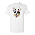 thumbnail image 1 of Corgi 3D Glass Dog Animal Lover Tanya Ramsey Artworks Art DT Adult T-Shirt Tee, 1 of 2