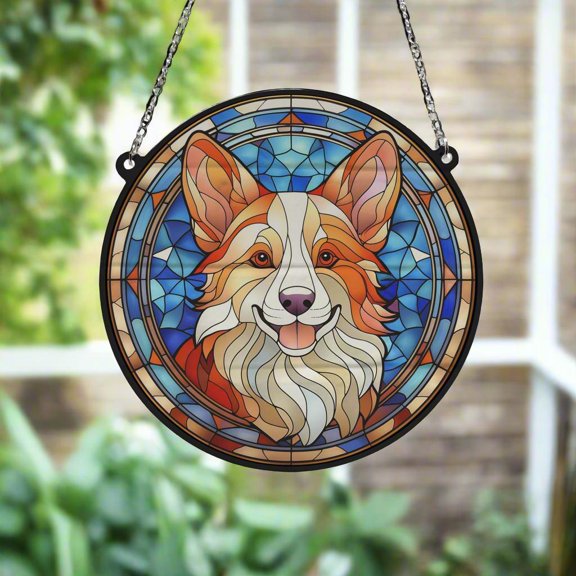 Corgi Acrylic Suncatcher Window Hanging Home Decor Dog Lover Gift Birthday Christmas Mom Dad